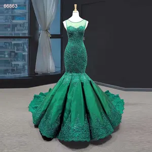Jancember RSM66863 어린이 소녀 새틴 패브릭 녹색 웨딩 드레스 신부 가운