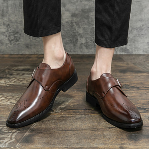 Nuevo Diseño de Zapatos Oxford Cuadrados, Venta Directa, Zapatos Formales de Cuero Genuino para Hombre, Casuales de Negocios, Sin Cordones, Transpirables, Antideslizantes y Desodorantes - Product Image 4