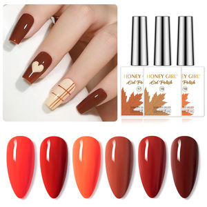 HONEY GIRL Ensemble de <span class=keywords><strong>vernis</strong></span> à ongles en gel inodore 48 couleurs à haute teneur en pigment <span class=keywords><strong>Semi</strong></span>-<span class=keywords><strong>Permanent</strong></span> UV Polish Newest French and Designer Style - Product Image 3