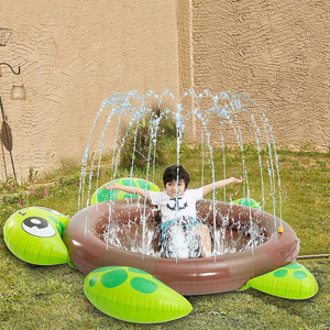 Inflatable Turtle Fountain Pool For Kids Spray Water Play Outdoor Garden Toy 3-6 Years Old - Product Image 1