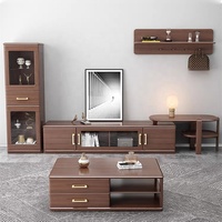 Ensemble de meubles de salle à manger en bois moderne pour la maison Vitrine Vitrine Armoires TV Supports Table d'appoint Tables basses