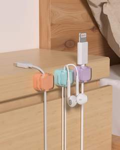 Clipes Magnéticos Adesivos para Cabos e Suporte de Fios (Pacote com 8) - Organizador de Fios Ajustável para Casa/Escritório, Carro e Mais (Multicolorido Cristal) - Product Image 3