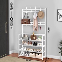 Mehr schicht iger 4/5 Lagen Schuh-und Kleider ständer Minimalisti scher integrierter multifunktion aler Tür aufbewahrung kunststoff für das Wohnzimmer