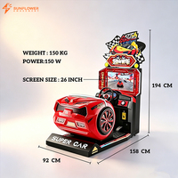 Machine de jeu de course automobile à écran LCD grand format de 21,5 pouces, à monnayeur, très populaire, simulateur d'arcade, machine de jeu de conduite