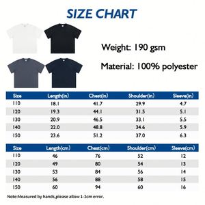 批发 190G T 恤 100% 涤纶 儿童至成人所有尺码 速干 定制 纯色染色 仿棉质感 男士 T 恤 - Product Image 5