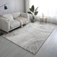 UOO Maßgefertigter Chinesischer Teppich-Hersteller Nordischer Schlichter Maschinell Bedruckter Waschbarer Großer Nylon-Teppich Tapete für Wohnzimmer