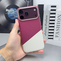 Étui de téléphone de luxe en cuir et tissu avec recharge sans fil pour iPhone 17 18 Pro Max, étui en cuir fin