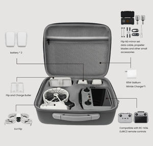 Bolsa de Almacenamiento Portátil de Cuero PU para Control Remoto <span class=keywords><strong>DJI</strong></span> Flip Drone RC-N3/<span class=keywords><strong>2</strong></span>, Centro de Carga de Batería, Estuche Rígido Impermeable - Product Image 3