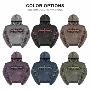 Sweat-shirt homme 100% coton 420 GSM coupe ample avec imprimé roses de luxe, manches larges et épaisses, effet 3D, haute couture - Product Image 2