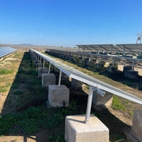 Système de support de panneaux solaires photovoltaïques en aluminium réglable pour toits plats, structure de fixation, inclinaison 0-60°, 60 m/s