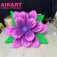 Fleur thème décoration rose fleurs gonflables, accessoires décoratifs ballon rose gonflable pour soirée à thème