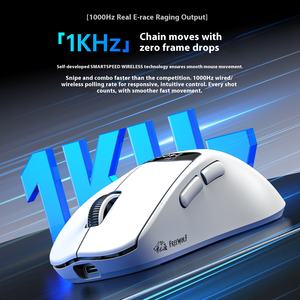 Mouse Inalámbrico para Juegos <span class=keywords><strong>Free</strong></span> <span class=keywords><strong>Wolf</strong></span> A7, Ligero, PAW3311, Pantalla LED RGB, Óptimo para Usuarios Diestros, Ergonómico, Recargable - Product Image 4