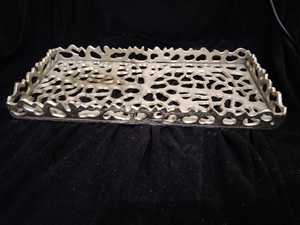 Luxury Aluminum <b>Silver</b> Finished Wedding <b>Tray</b> Ramadan & Wedding Dining Tables and Serving Arrangements <b>Mirror</b> Polished - Product Image 5