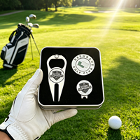 Coffret Cadeau de Golf de Luxe Direct Usine : Marqueur de Balle, Outil de Réparation de Divots, Jeton de Poker de Golf