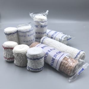 Rouleau de pansement médical en crêpe certifié CE à haute élasticité avec clips - Product Image 5