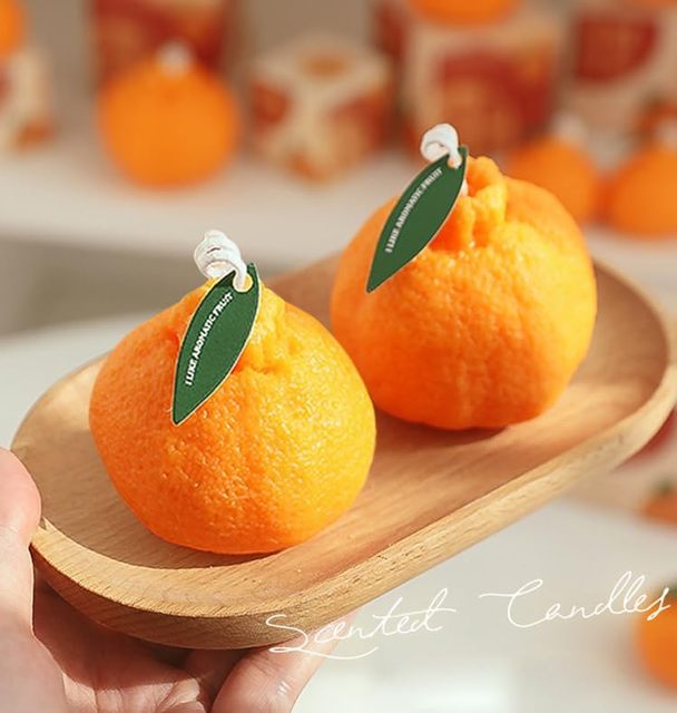 Orange Scented Art Candle for Home Ambience