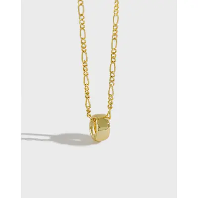 Collar de plata de ley 925 para mujer, gargantilla de diseño Simple de Caín, Collar de plata de ley 925