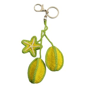 Porte-clés créatif au crochet, porte-clés fruits au crochet, accessoires pendentifs faits main, porte-clés étoile <span class=keywords><strong>de</strong></span> mer mignon - Product Image 5