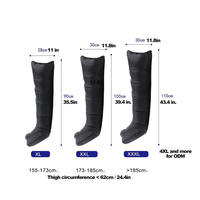 Bottes de compression d'air à batterie intégrée à 4 chambres avec télécommande sans fil, design gonflable à glace, portable, soulagement des gonflements des jambes