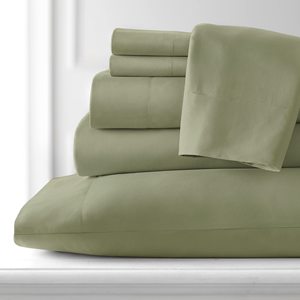 Ensemble de draps et taies d'oreiller en coton 100% de luxe en gros, 4 pièces - Product Image 6