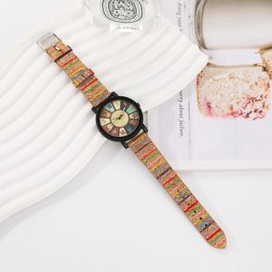 นาฬิกาข้อมือผู้หญิงลายรุ้งหลากสีสัน ดีไซน์หรูหรา สไตล์โบฮีเมียนสุดเก๋ ของขวัญสุดพิเศษ - Product Image 4