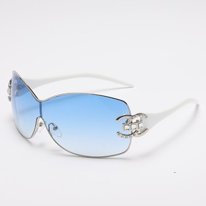 Lunettes de soleil Y2K Shield à monture intégrale, verres miroir UV400, mode décontractée pour femmes 2024 - Product Image 2