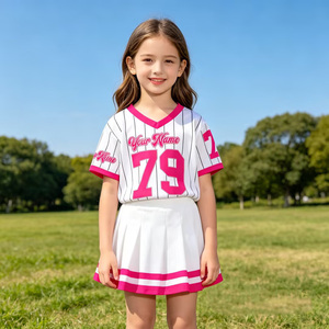 Conjunto de camisetas de fútbol americano en blanco para niños, estilos de camisetas de béisbol personalizadas, camiseta de fútbol americano para niñas - Product Image 1