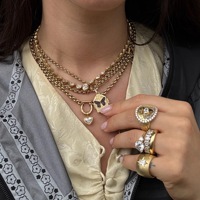 Bague de tarot en acier inoxydable plaqué or 18 carats PVD, imperméable et non ternie, de la marque Fanhua