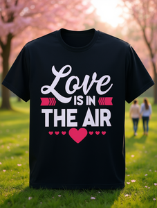 เสื้อยืดวันวาเลนไทน์ผู้ชาย 200 กรัม ผ้าคอตตอน 100% แขนสั้น คอกลม สไตล์ลำลอง สปอร์ต ลายหัวใจ สีชมพู - Product Image 2