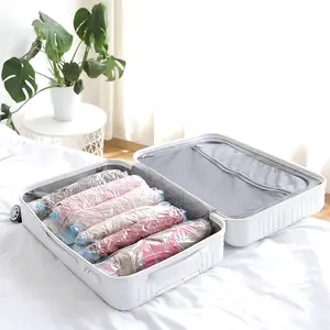 Use Without Air Pump Space Saver Travel Compress Vacuum Roll-Up Storage Bag