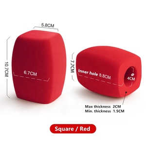 LOGO Print Mic Foam Box Micrófono inalámbrico grande Reducción de ruido Gorro de esponja a prueba de viento Vlog Entrevista Live <span class=keywords><strong>Podcast</strong></span> Mic Foam Cover - Product Image 5