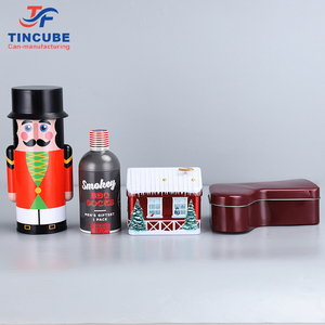 Boîte en étain de forme créative personnalisée pour emballage cadeau | Boîte en métal décorative de Noël en forme de botte/<span class=keywords><strong>soldat</strong></span>/maison pour bonbons, biscuits et coffrets cadeaux - Product Image 2