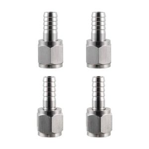 Barbe à écrou pivotant pour tuyau Homebrew, 1/4 ''Barb & 5/16'' Barb, raccords à déconnexion rapide MFL en acier inoxydable pour système de brassage - Product Image 1