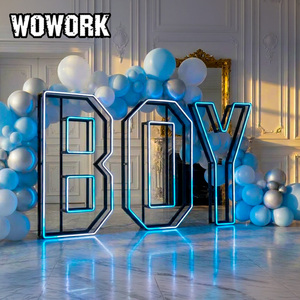 WOWORK 2026, grandes décorations de fête de 60 cm, chiffres géants lumineux en métal pour la classe de 2026, pour événement de remise de diplômes - Product Image 6