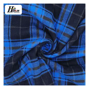 Flannel Fabric Factory Fashion Suit 280gsm Shirt polyester Cotton Yarn Dyed Woman Flannel Fabric Check Design For Women