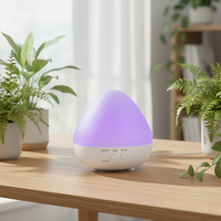Diffuseur d'huiles essentielles à ultrasons, humidificateur d'air à brume fraîche, diffuseur d'arômes avec lumières LED bleues et blanches chaudes pour chambre à coucher