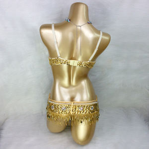<span class=keywords><strong>Costume</strong></span> de danse du ventre fait main avec perles, design tendance, soutien-gorge + ceinture, 3 pièces/ensemble, costumes de danse du ventre pour femmes, vêtements de danse pour femmes - Product Image 2