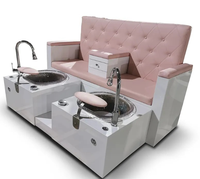 Chaise de pédicure spéciale pour salon de beauté, club de loisirs, double chaise de bain de pieds durable en gros