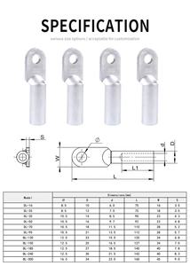 DL 电气铝铜圆形电缆压接端子双电缆接线片连接器电线连接铝端子接线片 - Product Image 6