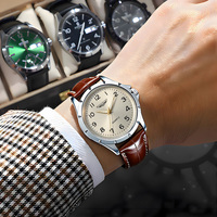 Jam Tangan Quartz Pria Trendy Terbaru Model Pointer 3BAR Tahan Air Casing Alloy Barang Siap Kirim Satuan Langsung