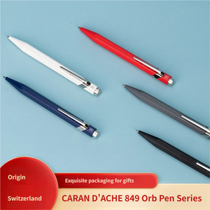 Stylo à bille CARAN D'ACHE 849, pointe arrondie en métal, largeur d'écriture de 0,5 mm, à pression, pour le bureau, la calligraphie haut de gamme, coffret cadeau - Product Image 2