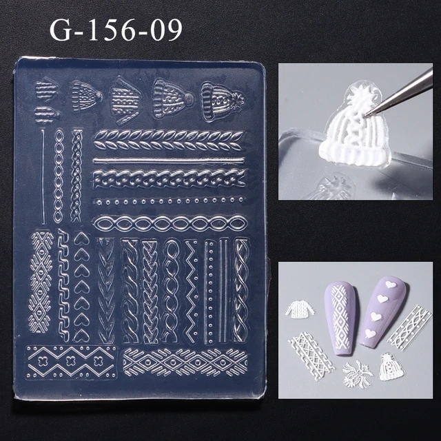 3D Nagelkunst Silikonform – Schmetterling & Blumen, Wiederverwendbar, Für Acryl- & Gelnägel
