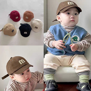 Baby Baseball Cap Unisex 6-24 Months Sunscreen Breathable Cotton Yarn Short Brim Korean Style Instagram Hat - Product Image 3