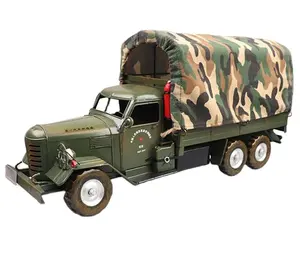 Vintage decorazione per la casa retrò verde camion in ferro giocattolo antichi modelli di camion per la decorazione di veicoli Shabby Chic