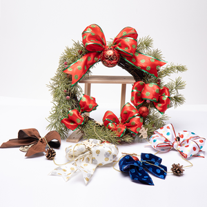 Laços de Natal Vermelhos para Decoração de Árvore de Natal, Laços de Festa de Fim de Ano, Atacado, Em Estoque - Product Image 1