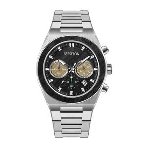 Reloj Deportivo Ecológico de Cuarzo con Cronógrafo de Acero Inoxidable para Hombre, con Logotipo OEM ODM, Esfera de Madera, Resistente al Agua 5BAR, Correa de Goma - Product Image 4