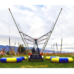 La hét Bungee Jumper Rides Carnival trò chơi vui chơi giải trí thiết bị nước an toàn Inflatable Bungee nhảy Trampoline để bán - Product Image 2