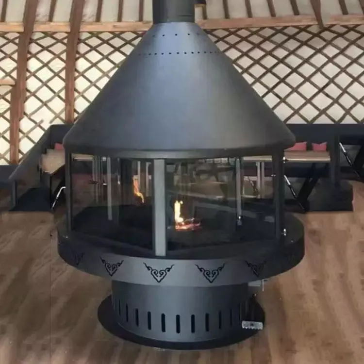 חדר שריפת עץ מחמם עץ בוער חם מחמם ביתי דוד מקורה תנור עץ אח