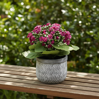 Plantes en pot artificielles de longue durée de vie, fleurs de Noël réalistes, écologiques, en polyester, pour la décoration de bureau, toucher réel