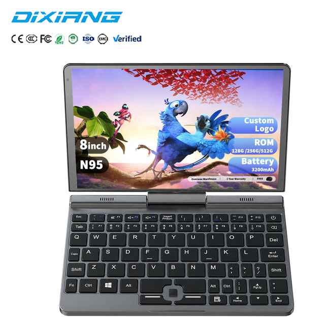 Factory Wholesale 8" Detachable Touch Screen 2-in-1 Laptop Intel N95 12GB DDR5 512GB SSD Windows 11 Lightweight Business